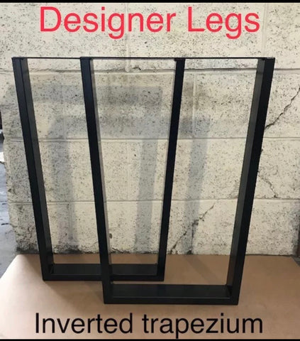 Inverted Trapezium Dining Table Legs - Set of 2 - 710mmm / 28” high.