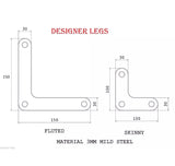 Hairpin Legs 3 prong - Set of 4 - Lengths available 4"- 34"